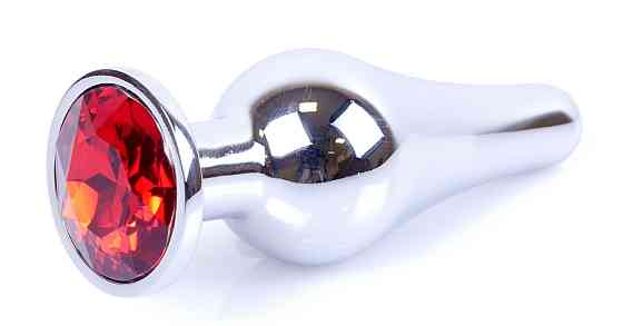 Анальна пробка Boss Series - Jewellery Silver BUTT PLUG Red, BS6400073 Sex Aura Київ