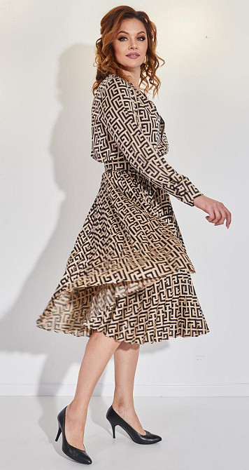 Шовкове плаття зі спідницею в складку гофре (46) Київ - фото 5