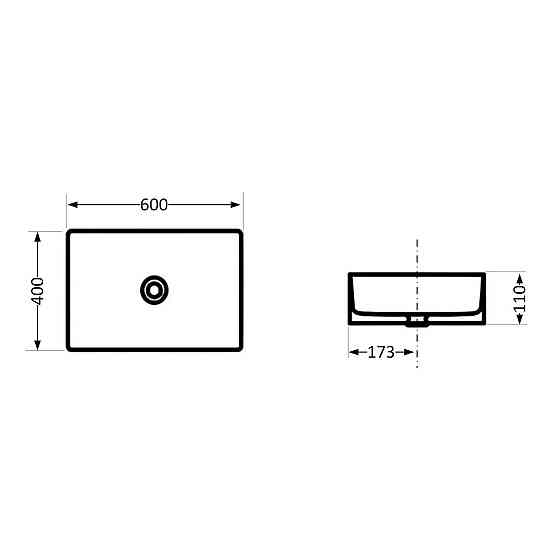 Раковина-чаша Qtap Tern 600x400x110 White QT171180841W Київ