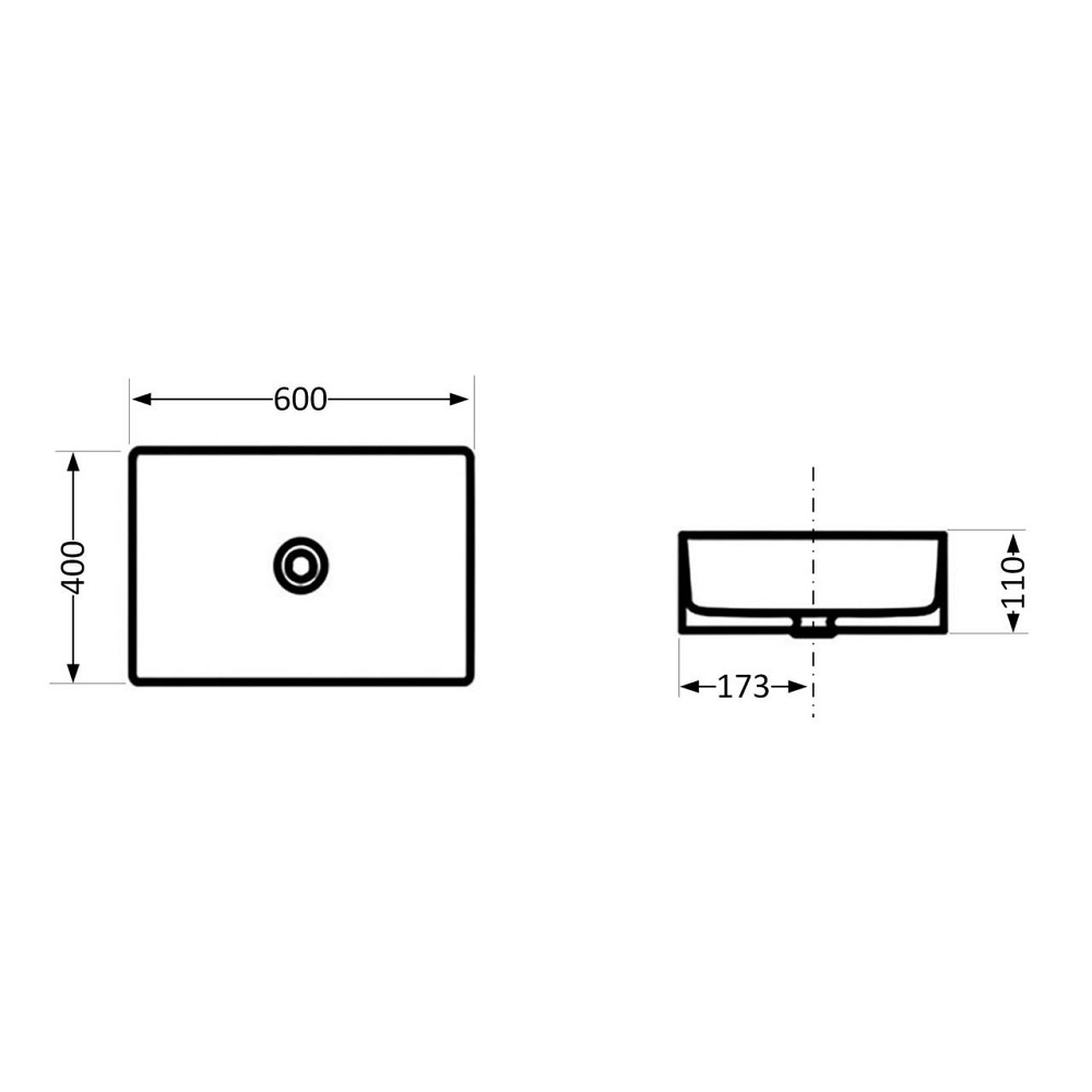 Раковина-чаша Qtap Tern 600x400x110 White QT171180841W Київ - фото 2