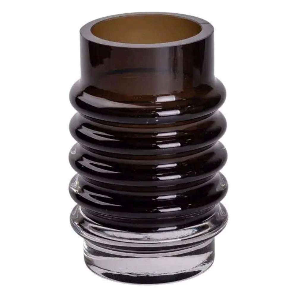 Ваза скляна декоративна 18 см у скандинавському стилі для квітів та інтер'єру 900 мл Чорна HP-10-22 Коломия - фото 1