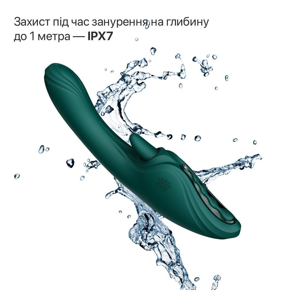Смарт-вибратор Zalo Ares Turquoise Green, подогрев, 3 мотора, язычок для клитора, стимуляция точки G Sex Aura Киев - изображение 8