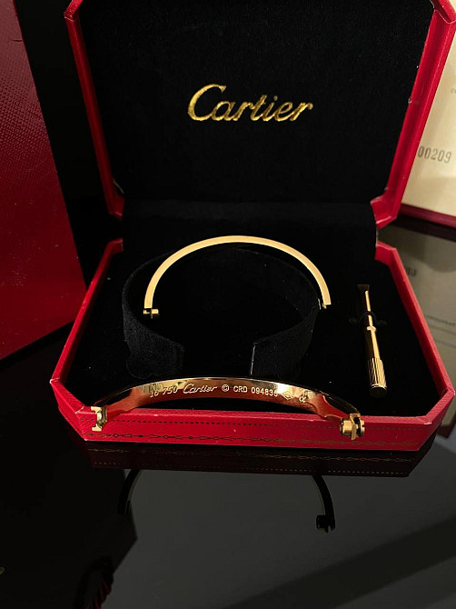 Cartier браслет із викруткою / Брендовий браслет позолота в подарунковому пакованні Одеса - фото 5