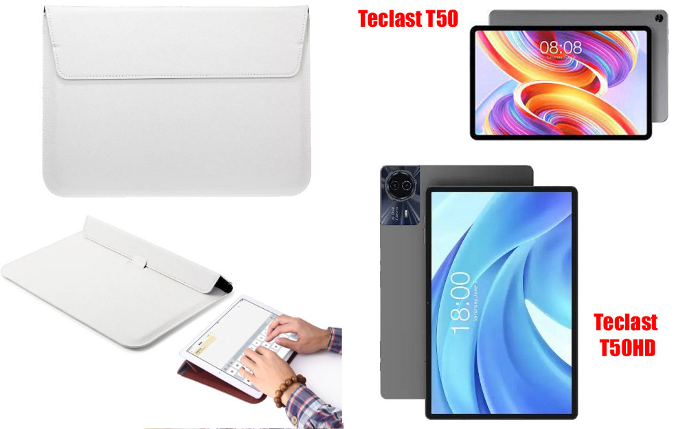 Чехол-конверт VitoCase для Teclast T50, T50HD, с функцией подставки для планшета Белый Киев - изображение 1