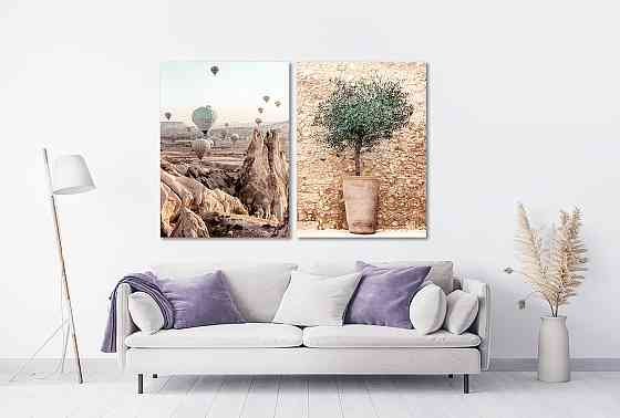 Модульная картина в гостиную / спальню Повітряна куля TLV-2_010 70x102 см Киев