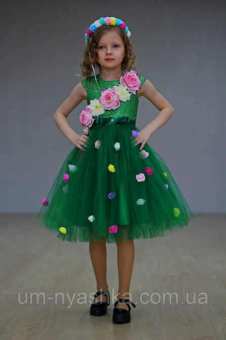 Платье Весны Зеленое пышное платье Весна-глиттер Кривой Рог - изображение 3