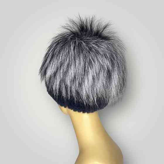 Шапка женская меховая Эдельвейс Стелла Синий Харьков