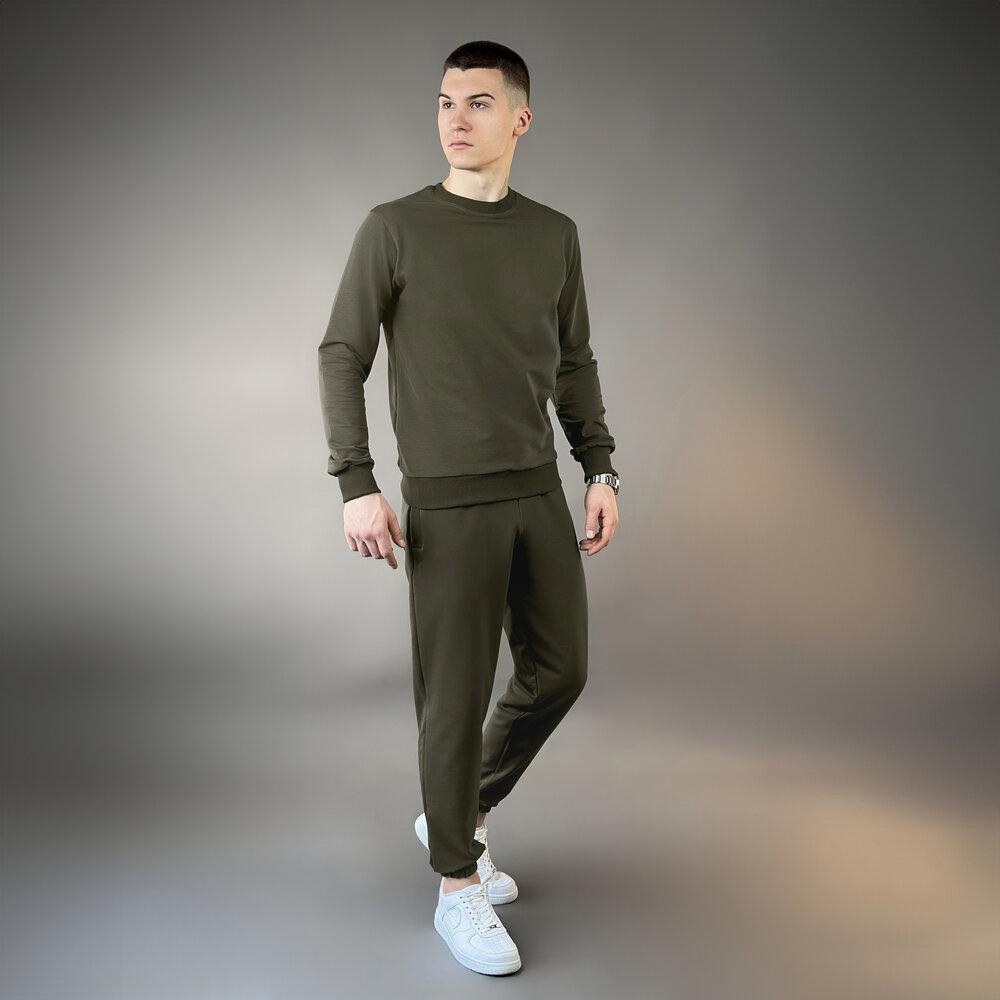 Світшот чоловічий однотонний світлий хакі Pobedov 001 Київ - фото 6