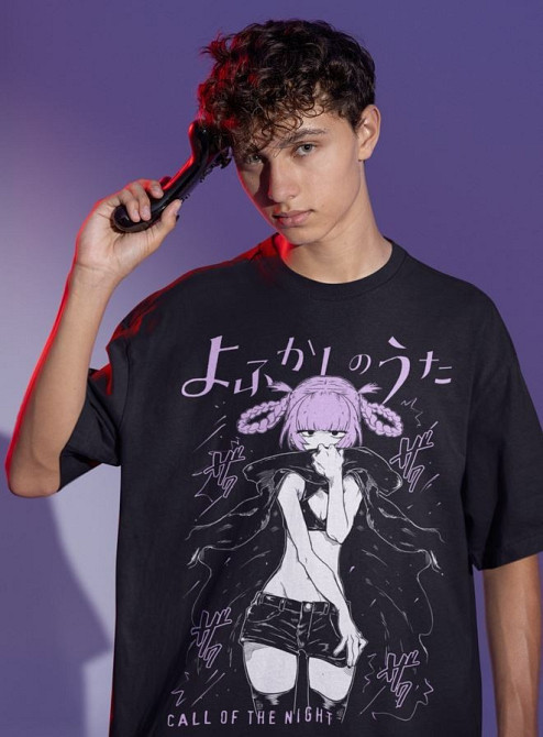 Футболка аниме Коу Йамори Назуна Нанакуса оверсайз (S/M/L) Черний AnimeJ0865 Днепр - изображение 5