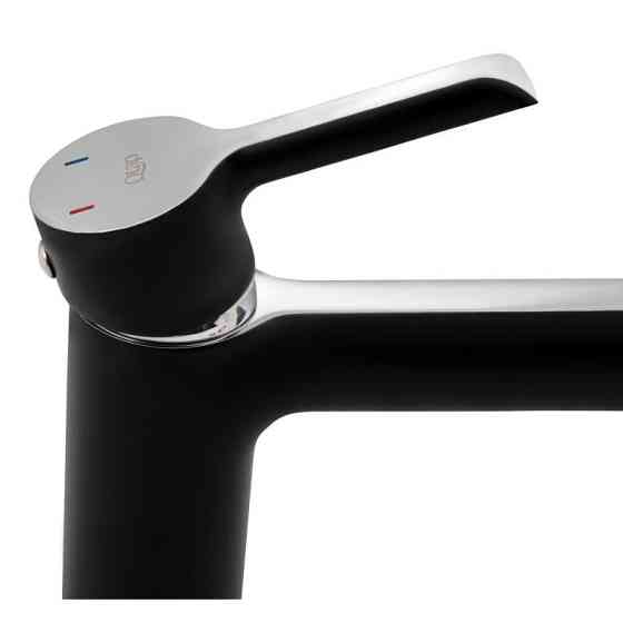 Змішувач для раковини Qtap Grand QTGRABCR001F (k35), одноважільний, низький, Chrome/Black Харків
