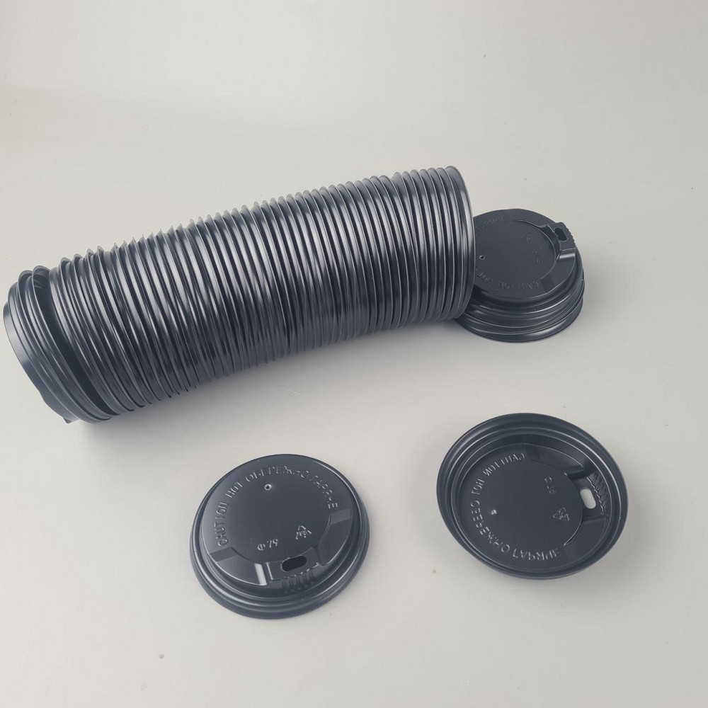 Крышка под стакан  бумажный. Ф79 (гар) черная ДИФЛОН (50 шт) Харьков - изображение 1