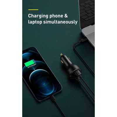 Зарядное устройство Baseus Superme Digital Display PPS Dual Quick Charger Car Charger black (TZCCZX-01) Винница