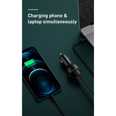 Зарядний пристрій Baseus Superme Digital Display PPS Dual Quick Charger Car Charger black (TZCCZX-01) Вінниця - фото 4