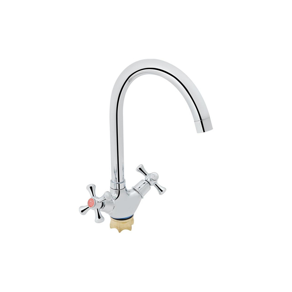 Змішувач для кухні Lidz Lamb 278F двовентильний LDLAM278FCRM35071 Chrome Київ - фото 1
