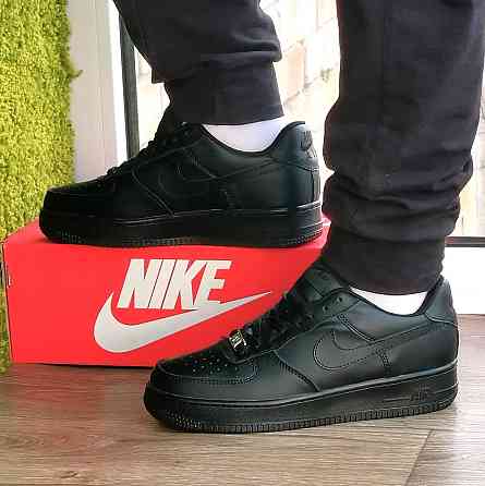 Кросівки Nike Чорні Чоловічі Шкіряні Найк Форси (розміри: 39,40,41,43,44) Дніпро