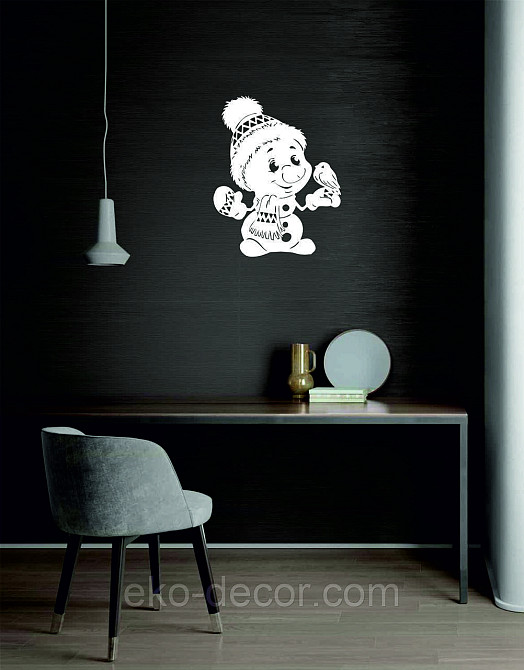 Декоративное настенное Панно «Снеговик», Декор на стену 70*55 см Киев - изображение 5