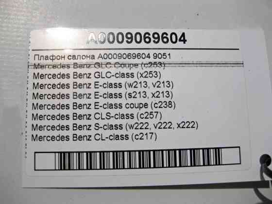 Mercedes-Benz  A0009069604 9051 Плафон салону E-Class W213 C238 GLC C253 CLS C257 S-Class W222 CL C217 Одесса
