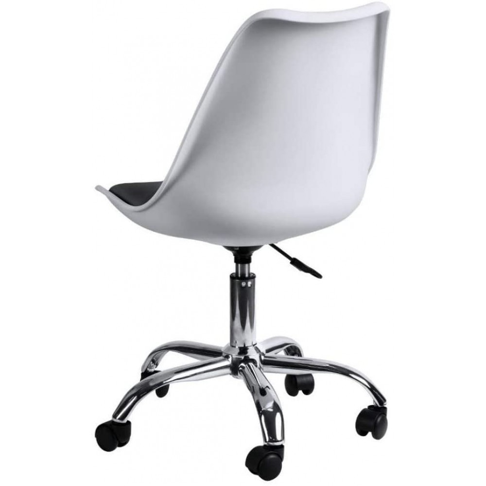 Кресло офисное компьютерное B-487 на колесиках рабочее для компьютера офиса дома Черно-белый Киев - изображение 6