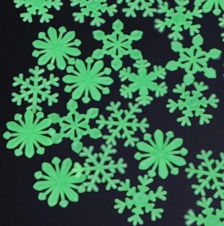 Снежинки новогодние 48 штук 3 см салатовый Киев - изображение 2