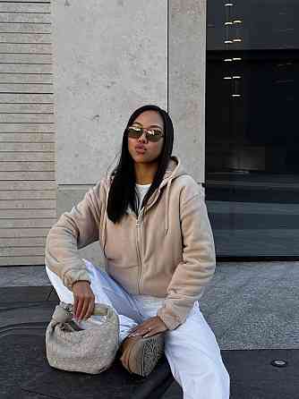 Женская теплая повседневная худи с молнией флис + Тедди 46/48 Одесса