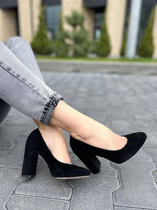Nivelle Туфлі жіночі NIVELLE чорні натуральна замша 37р. каблук 9 см (5169) Коломыя - изображение 1