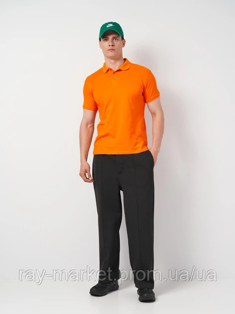 Футболка поло чоловіча помаранчева RAY BASIC M0201 Київ - фото 2