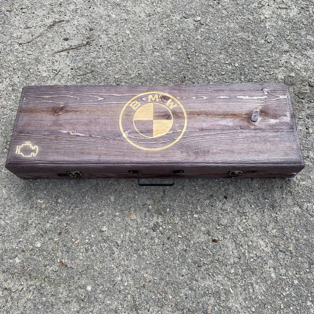 Подарунковий набір шампурів у дерев'яному кейсі ГРИЛЬ-2 HAPPY DAYS Тернопіль - фото 7