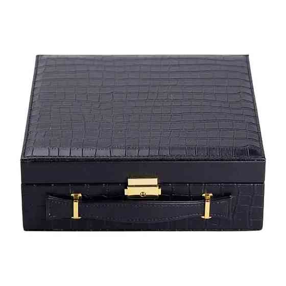 Yiwu Скринька для прикрас з еко шкіри 2 яруси органайзер для ювелірних виробів HP-5-35B Коломыя