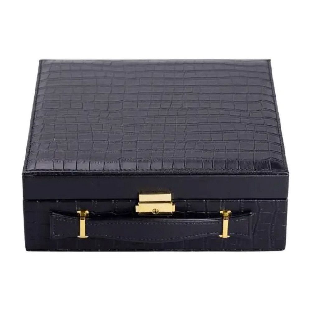 Yiwu Скринька для прикрас з еко шкіри 2 яруси органайзер для ювелірних виробів HP-5-35B Коломыя - изображение 4