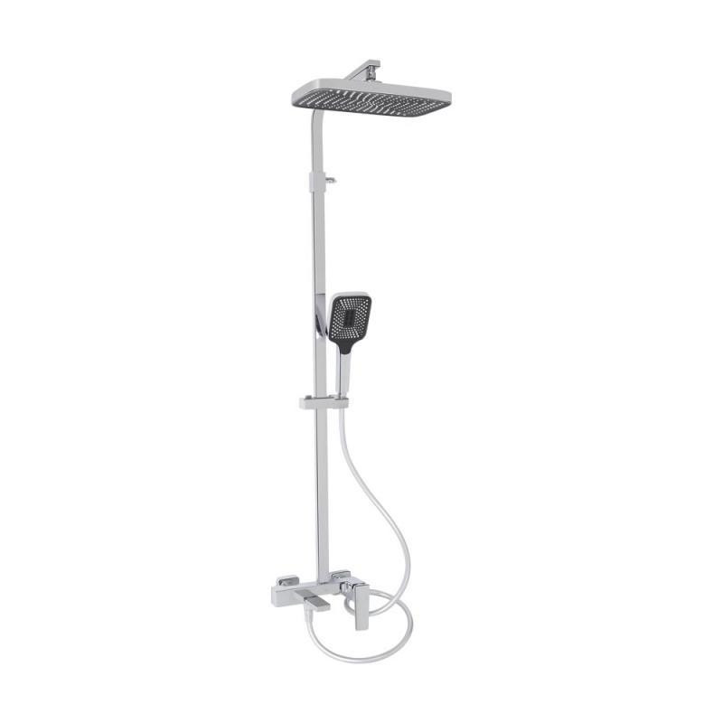 Душевая система для ванны из латуни Qtap Gemini на три потребителя (с изливом) QT51103KNC Chrome Харьков - изображение 1