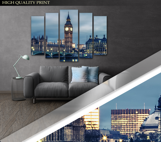 Модульна картина Лондон Art-337_5 ( 80х118см ) Київ