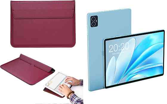 Чехол-конверт VitoCase для Teclast M50, M50 Pro, M50HD, с функцией подставки для планшета Бордовый Киев