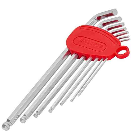 Набір ключів Г-подібних екстра довгих з шаром 6-граних, 7пр. (2.5, 3-6, 8, 10мм) Forsage F-5072XLB Одеса