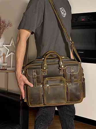 Сумка чоловіча шкіряна Коричнева (Vintage) Київ