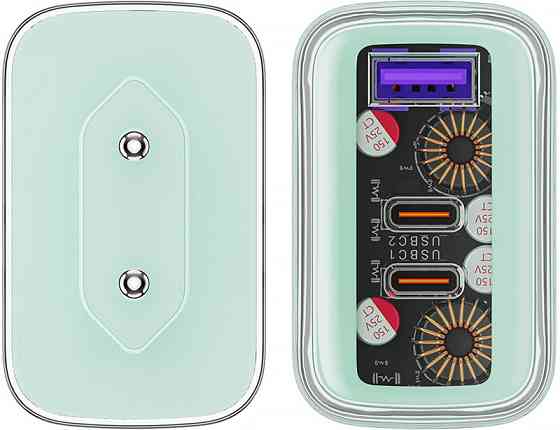 Зарядний пристрій 3xUSB 65W (2xUSB-C+USB-A) Gan A45 Fast Charger Mountain mist Acefast Винница