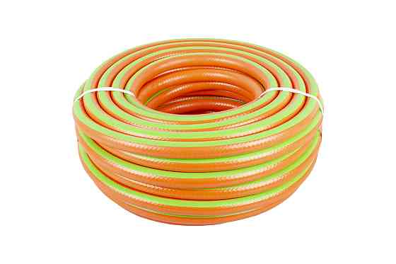 Шланг садовий для поливання MASTERTOOL "HARVEST" 3⁄4" 25 м жовтогарячий 92-1047 Рівне