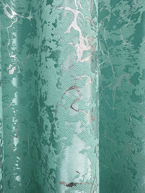 Комплект готовых штор VR-Textil Лен мрамор Royal Touch № 2010ш Бирюзовый 150х270 см 2 шт (33-1303) Киев - изображение 7
