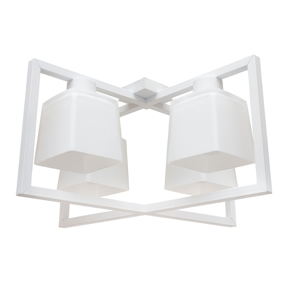 Люстра потолочная MSK Electric Boston на четыре плафона под лампу Е27 NL 400230-4 WH Одесса - изображение 3