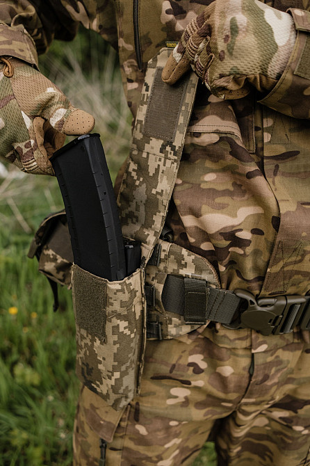 Тактичний підсумок під 2 магазина KIBORG GU Double Mag Pouch Pixel. Підсумок для магазинів піксель Київ - фото 10