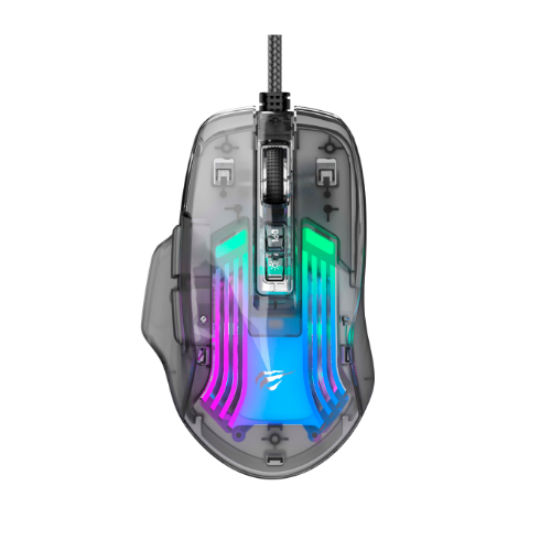 Мишка з програмованими клавішами ігрова Havit HV-MS1011SE прозорий/чорний Житомир - изображение 2