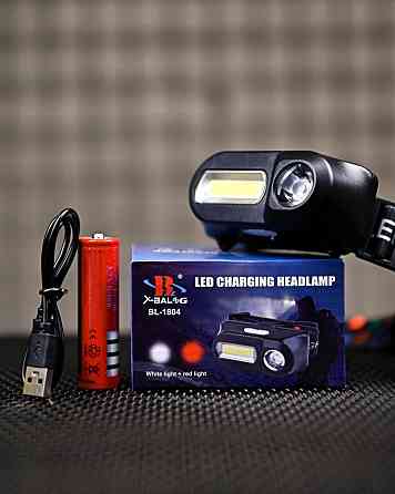 Налобный фонарик BL-1804 с красным светом ПП8145 Киев