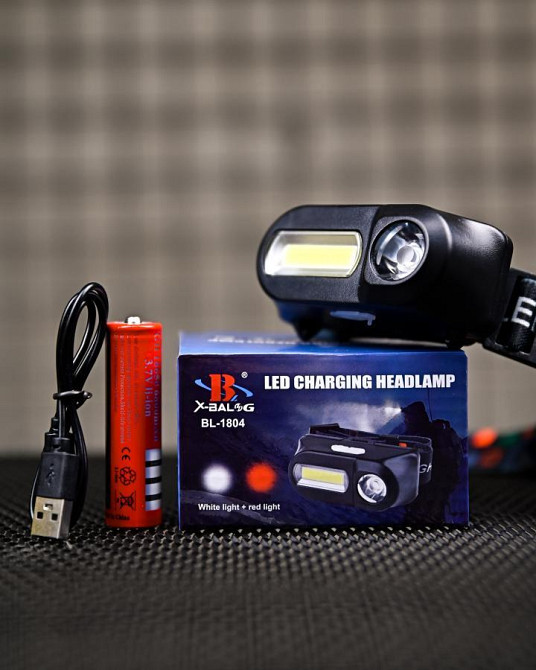 Налобний ліхтарик BL-1804 з червоним світлом ПП8145 Одеса - фото 4