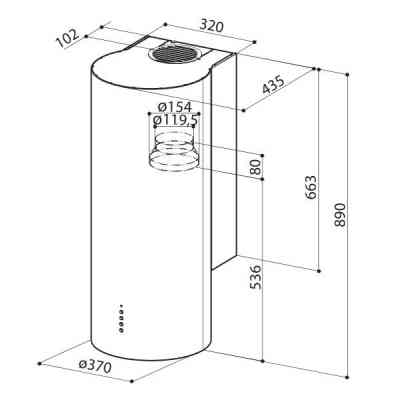 Вытяжка кухонная Faber Eclipse Ev8 Led X A37 (335.0538.983) Винница