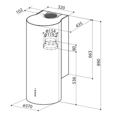 Вытяжка кухонная Faber Eclipse Ev8 Led X A37 (335.0538.983) Винница - изображение 3