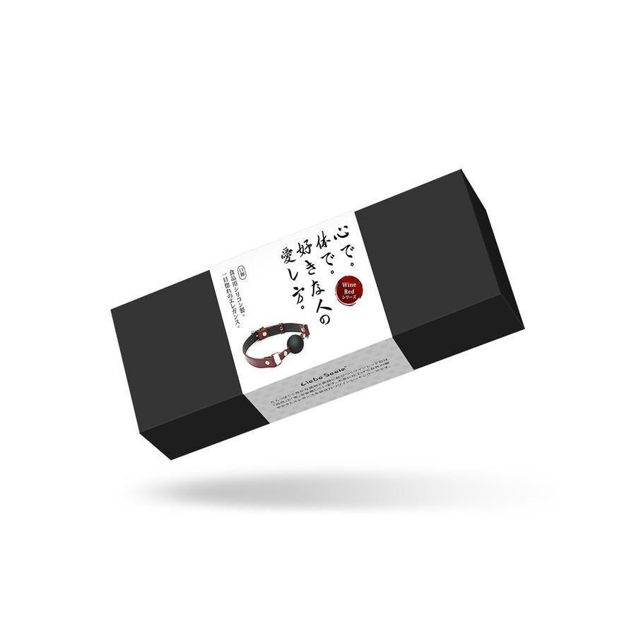 Силіконовий кляп Liebe Seele Wine Red Ball Gag, діаметр кульки 4,3 см, ремінь із натуральної шкіри Sex Aura Київ - фото 6