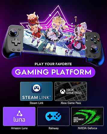 Ігровий контролер EasySMX M10 Чорний Type-C для Android та iPhone 15 Hall джойстики та тригери 255 рівнів низька затримка Київ