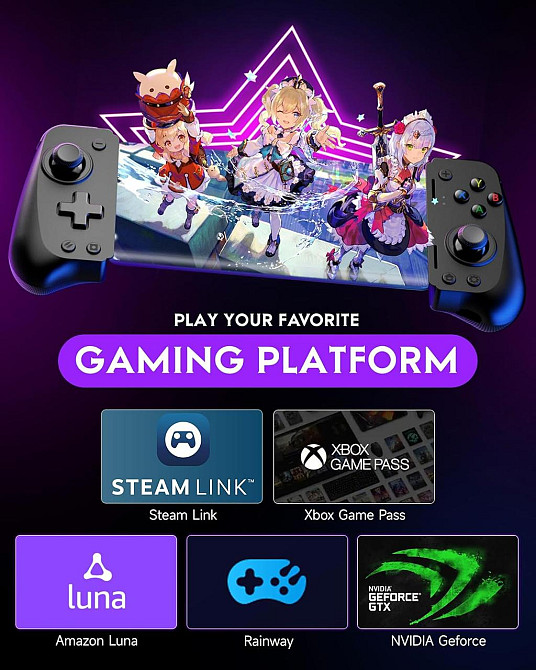 Ігровий контролер EasySMX M10 Чорний Type-C для Android та iPhone 15 Hall джойстики та тригери 255 рівнів низька затримка Київ - фото 4