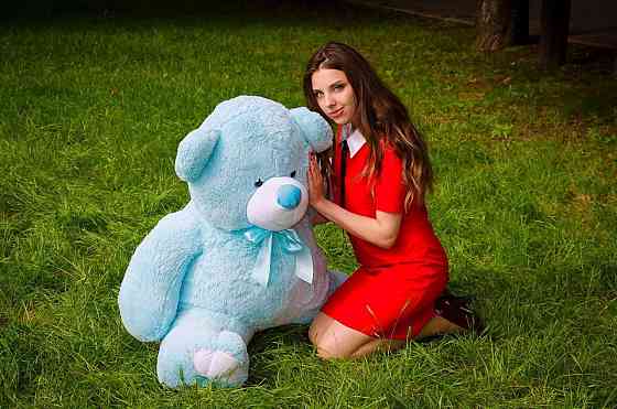 М'яка  іграшка подарунок на 8 березня плюшевий ведмедик Ветли 130 см Блакитний Тернопіль