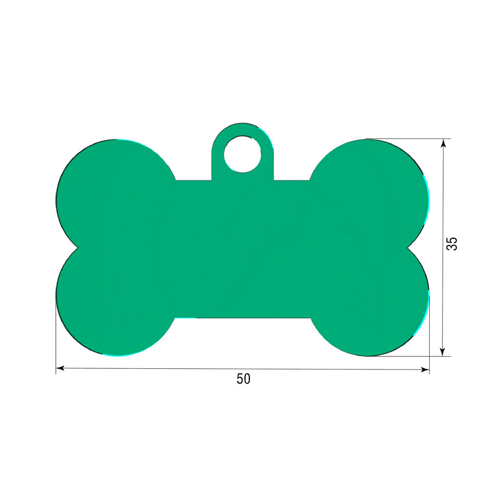 Адресник для собаки Green 50x35мм Київ - фото 4