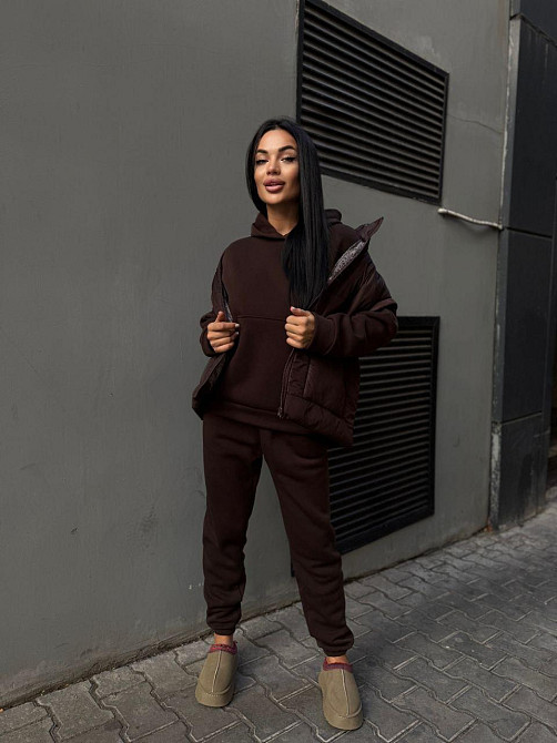 Женский теплый костюм тройка (жилетка+штаны+худи) Одесса - изображение 8